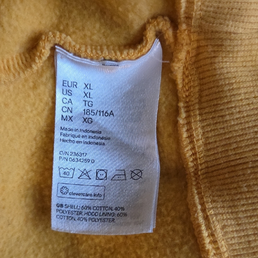 XL Divided Yellow Pringles Hoodie Merch Stoner Skater Whimsy Clowncore Y2k 90s - Picture 5 of 9